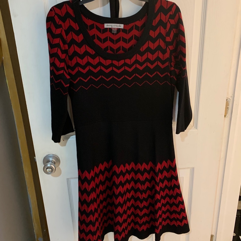 Black and Red Sweater Dress